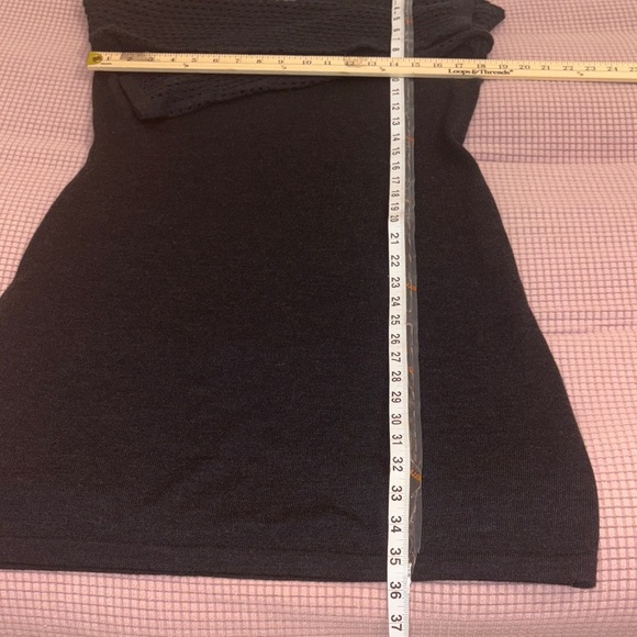 Cynthia Rowley Women’s Charcoal Merino Wool Sweater Dress Size M - Picture 4 of 7